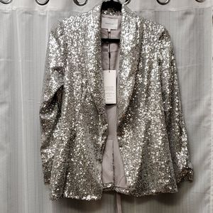 Gorgeous Emerson Fry Sequin Blazer L NWT